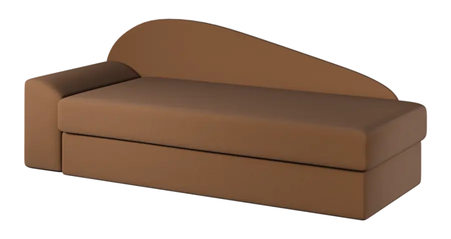 MELISA rošt, válenda celočalouněná, provedení levé, látka BEST 09 - látka písková